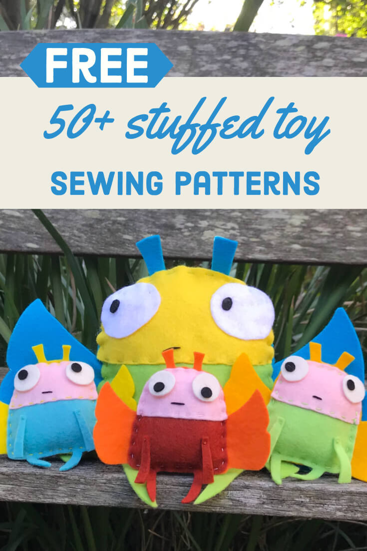 50 easy free stuffed toy patterns to sew sew a softie