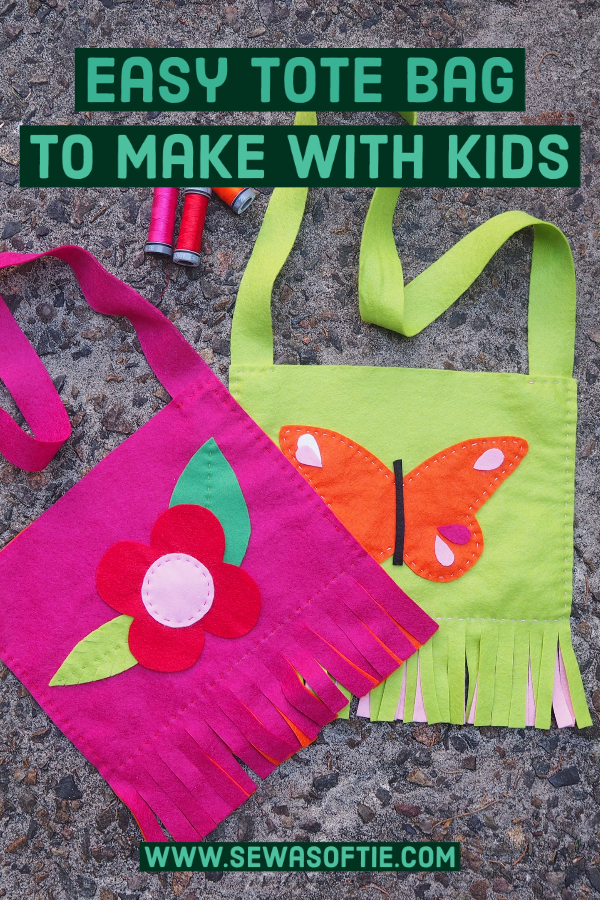 An Easy Felt Bag Kids Can Sew by Themselves - Sew a Softie