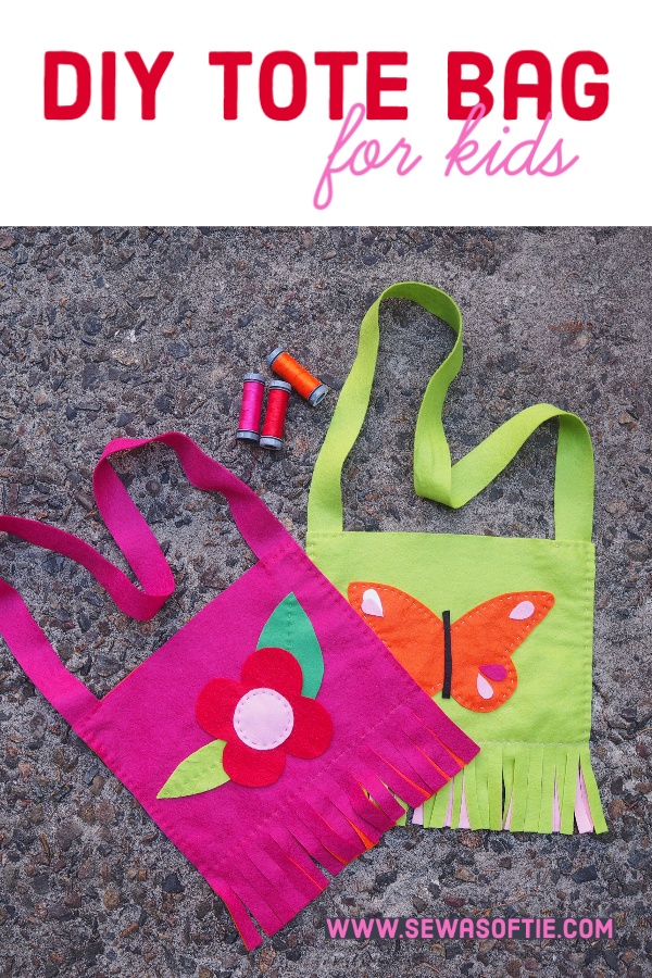 An Easy Felt Bag Kids Can Sew by Themselves - Sew a Softie