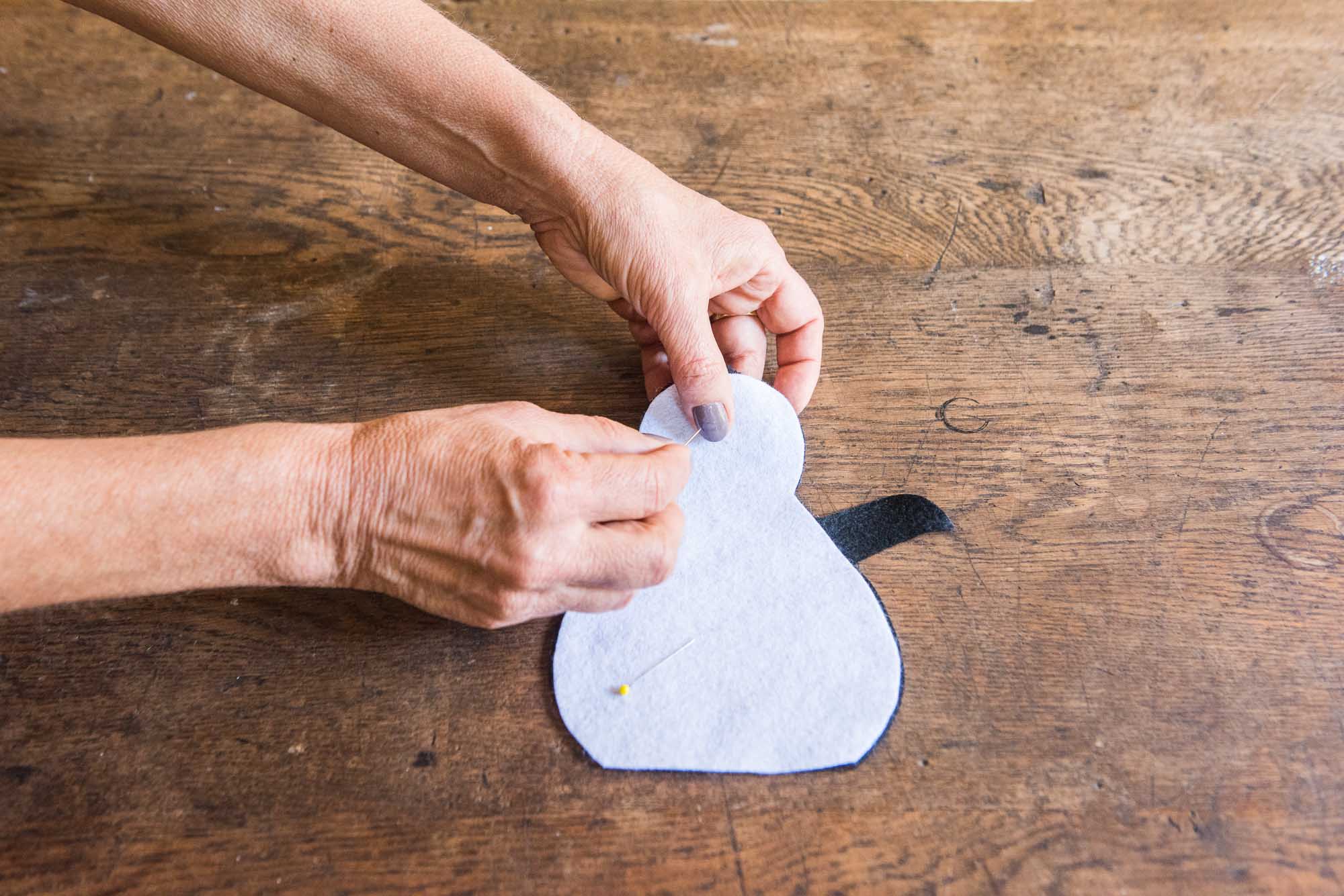 sewing a penguin softie