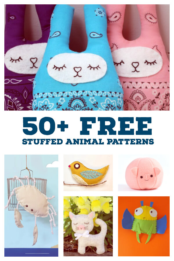 50 easy free stuffed toy patterns to sew sew a softie