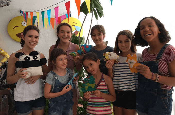 a Sew a Softie party in Barcelona